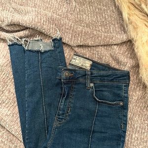 Free People Skinny Jeans W27 R Blue Stretch Denim